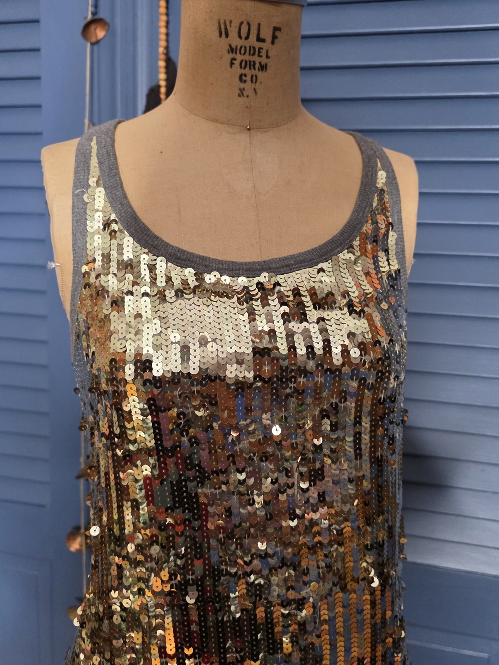 Dolce & Gabbana Gold Sequin Tank Mini Dress - Picture 16 of 16